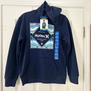 Hurley Youth Fleece Hoodie - Size L (14/16) - Navy Blue - NEW with Tags
